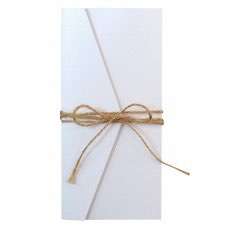 Pocket Invitation With Envelope Holiday Greeting Card With Hemp Rope